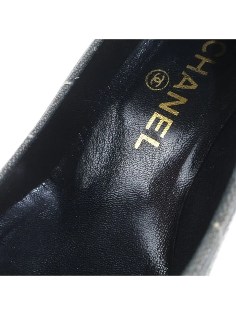 Chanel CC Logo Heels Pumps Gray